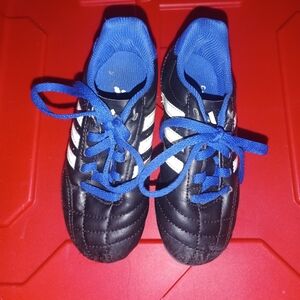 Adidas Kids Black and Blue Sneakers